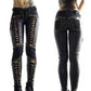 Lace Leather Pencil Pants