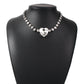 Big Crystal Heart Choker