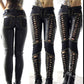 Lace Leather Pencil Pants