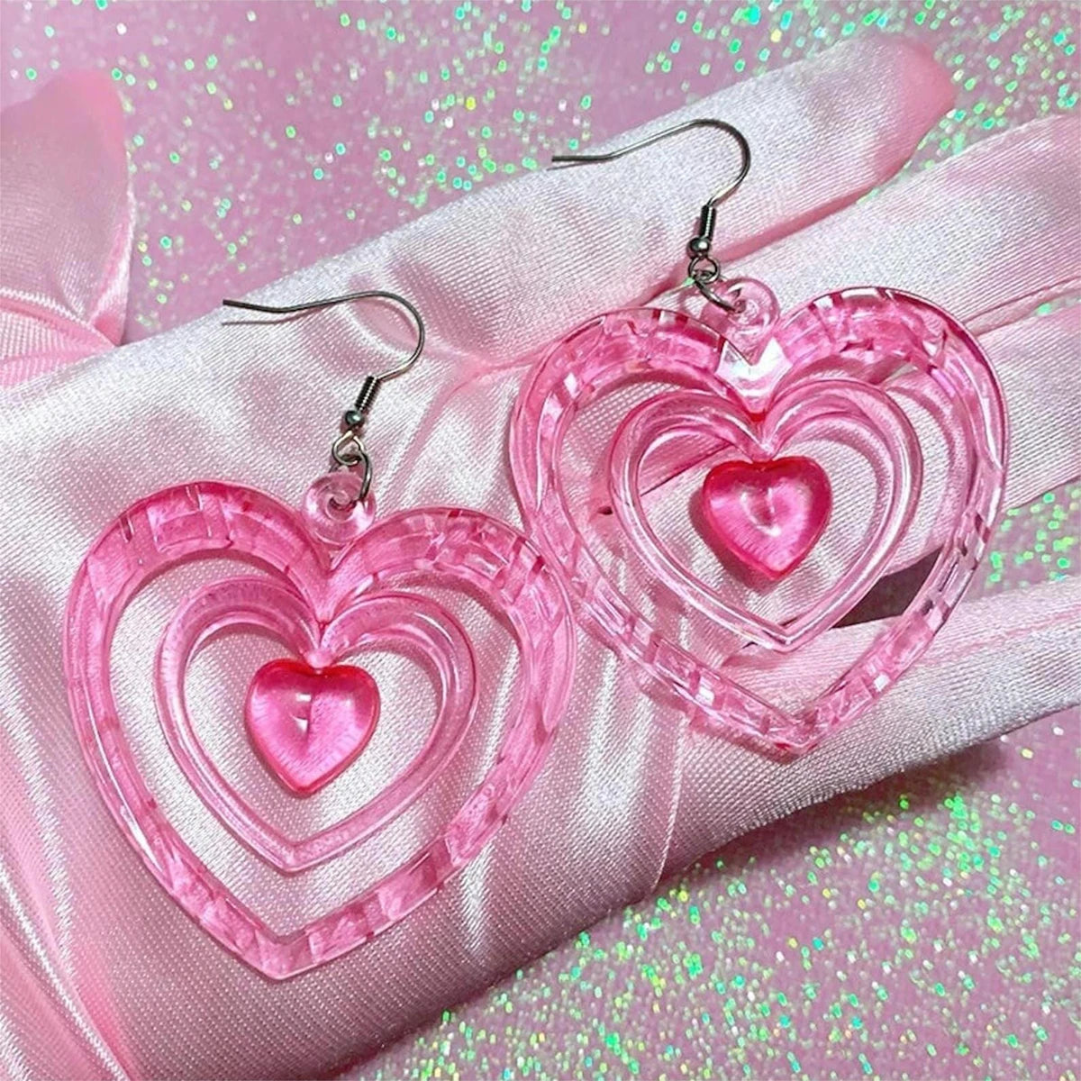 Thick Big Heart Earrings