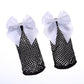 Lace-up Bow Fishnet Socks