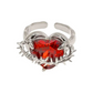 Spined Heart Rings