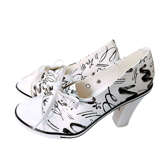 Sketch Cute Sneakers Heels