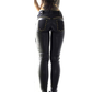 Lace Leather Pencil Pants