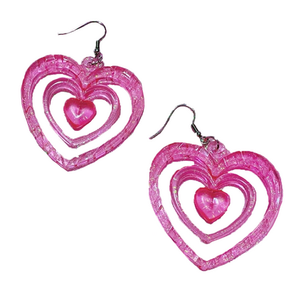 Thick Big Heart Earrings