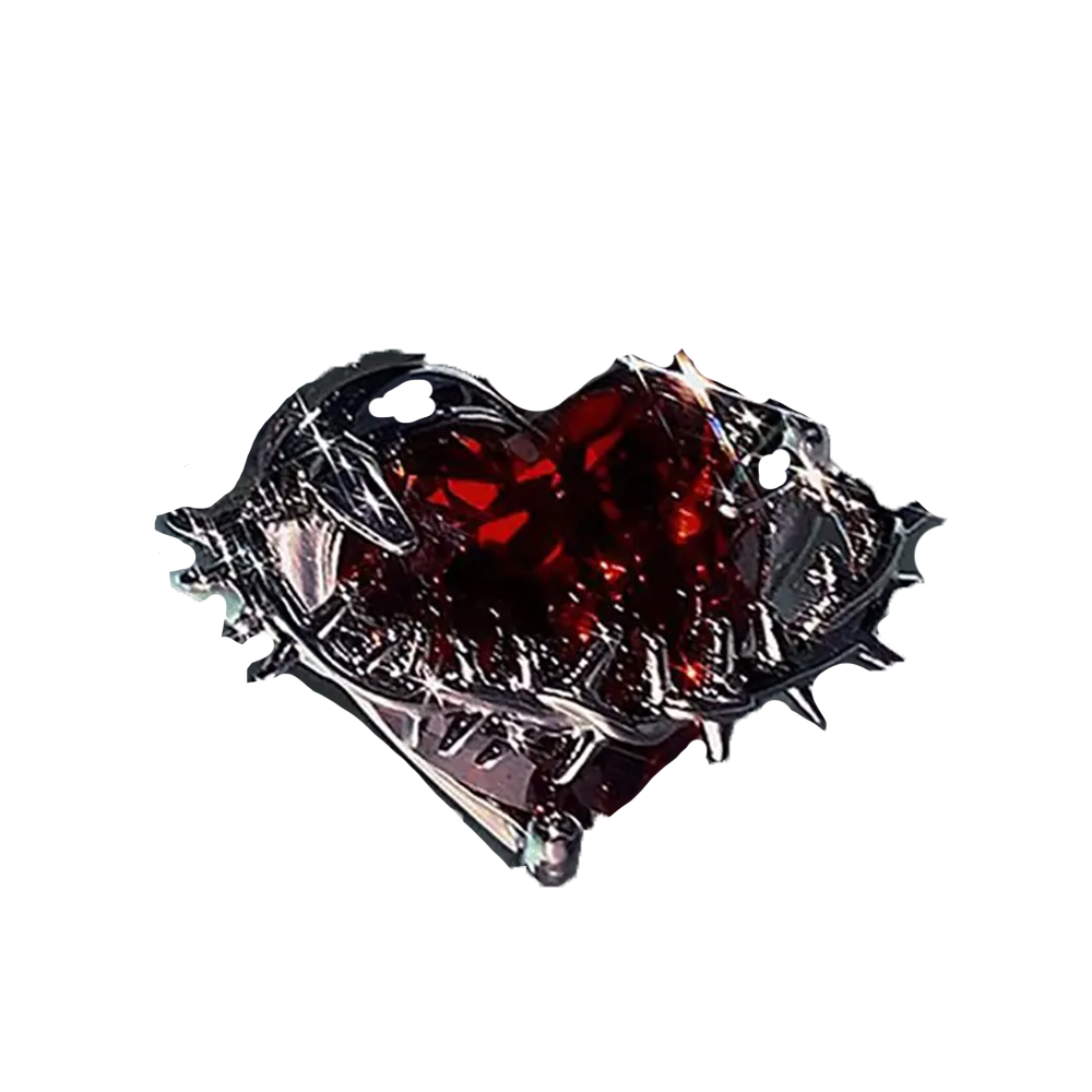 Spined Heart Rings