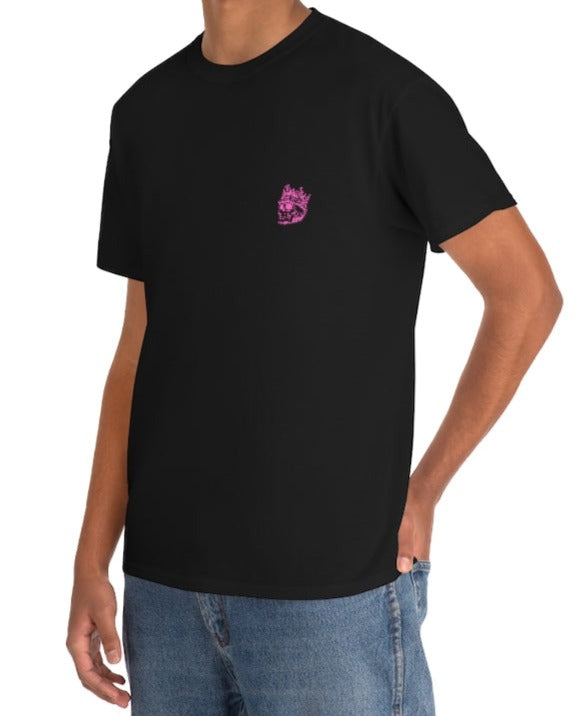 Pink Logo Black T-Shirt