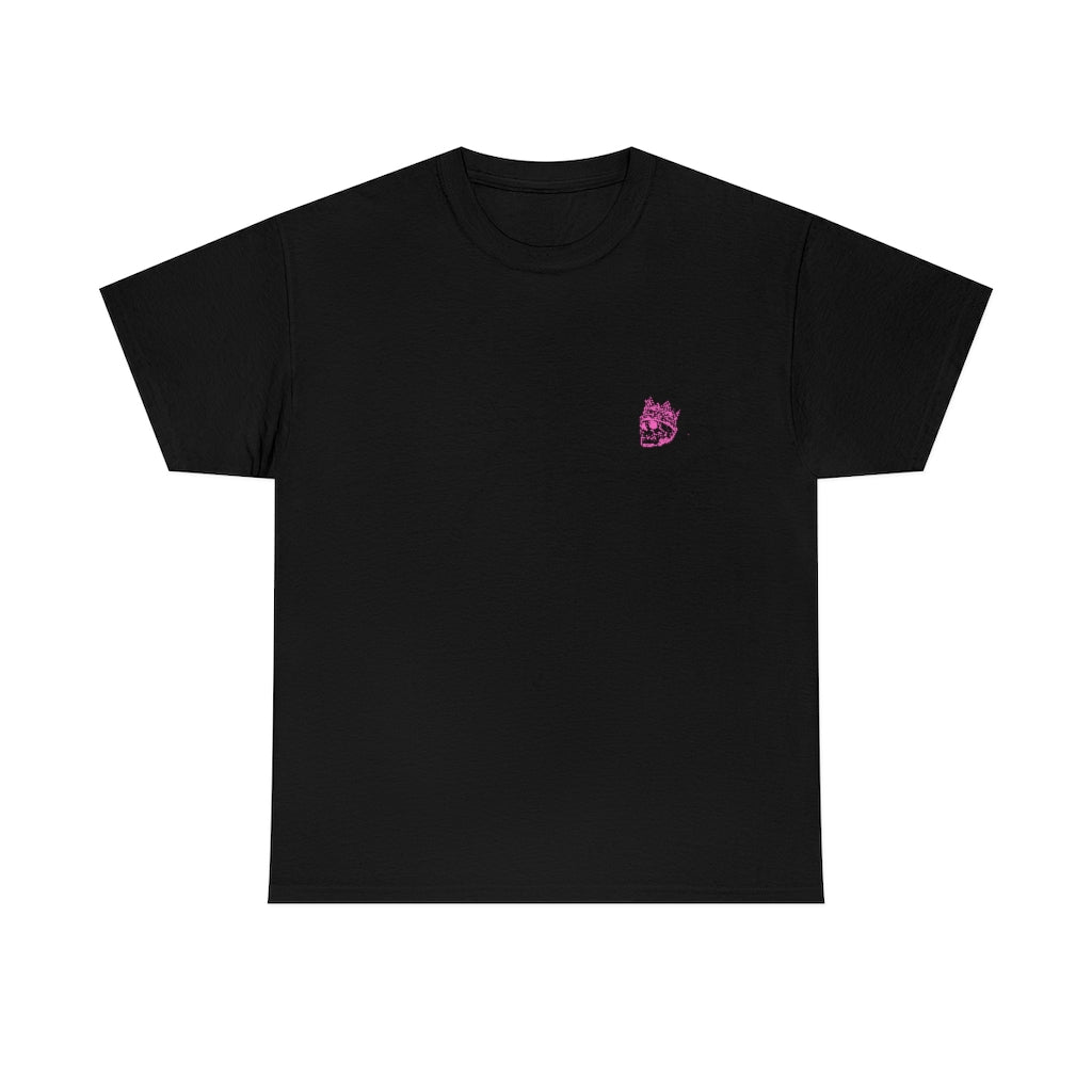 Pink Logo Black T-Shirt