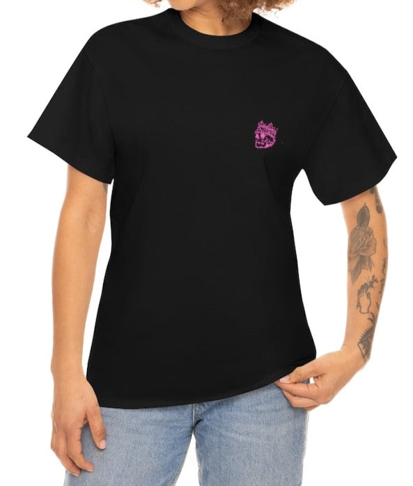 Pink Logo Black T-Shirt