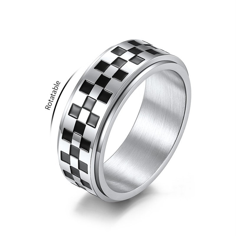 Checkered Spinner Ring