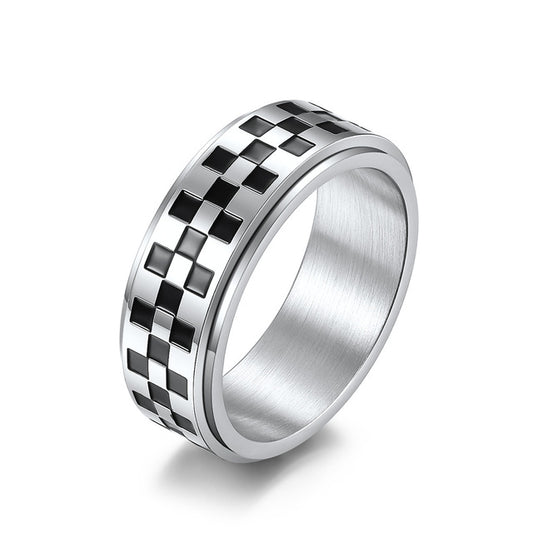 Checkered Spinner Ring