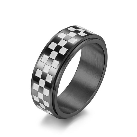 Checkered Spinner Ring