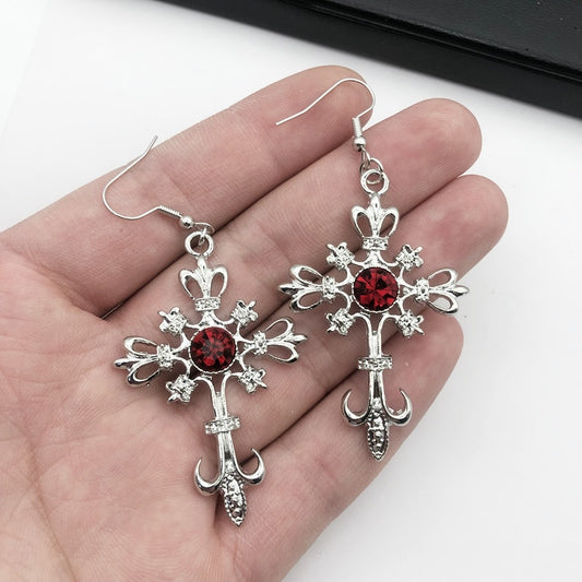 Silver Crosses Earrings
