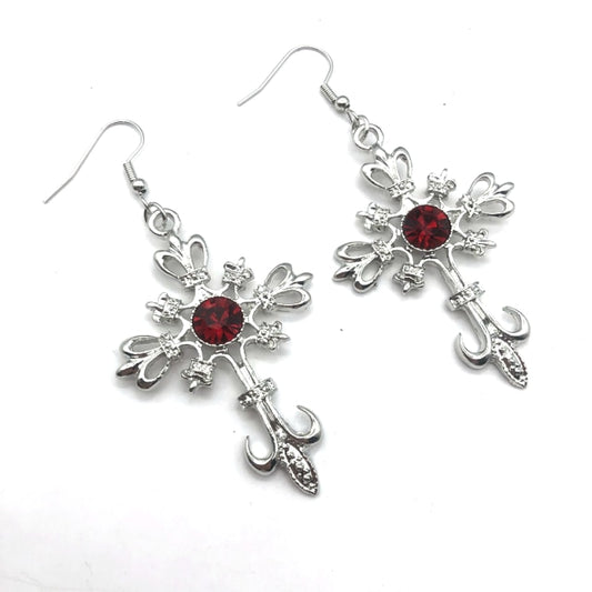 Silver Crosses Earrings