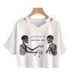 Skeleton Happy Quote Crop Top