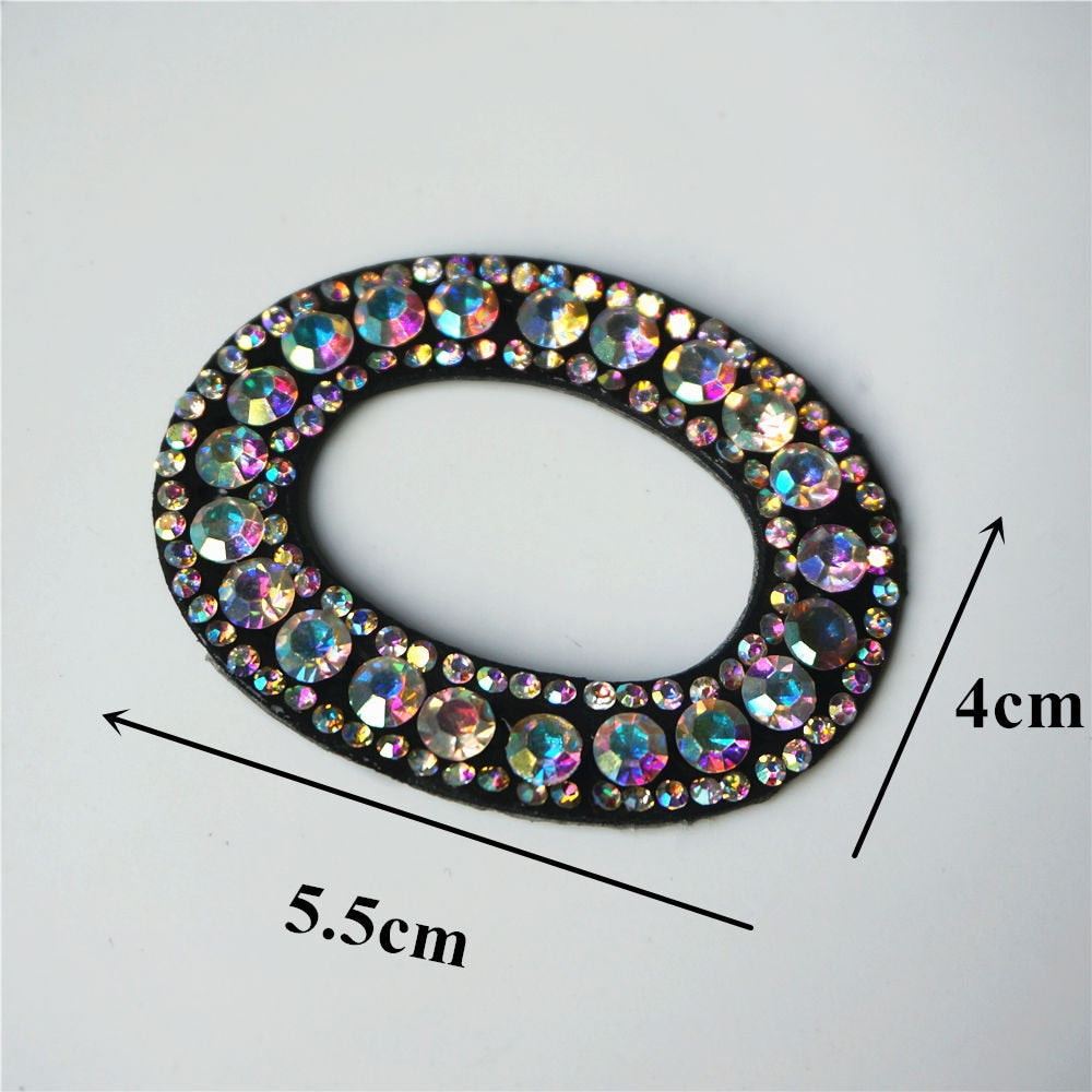 Rainbow Rhinestones Letters Patches