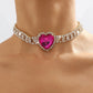 Big Crystal Heart Choker