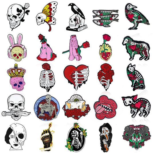 Skeleton Love Pins