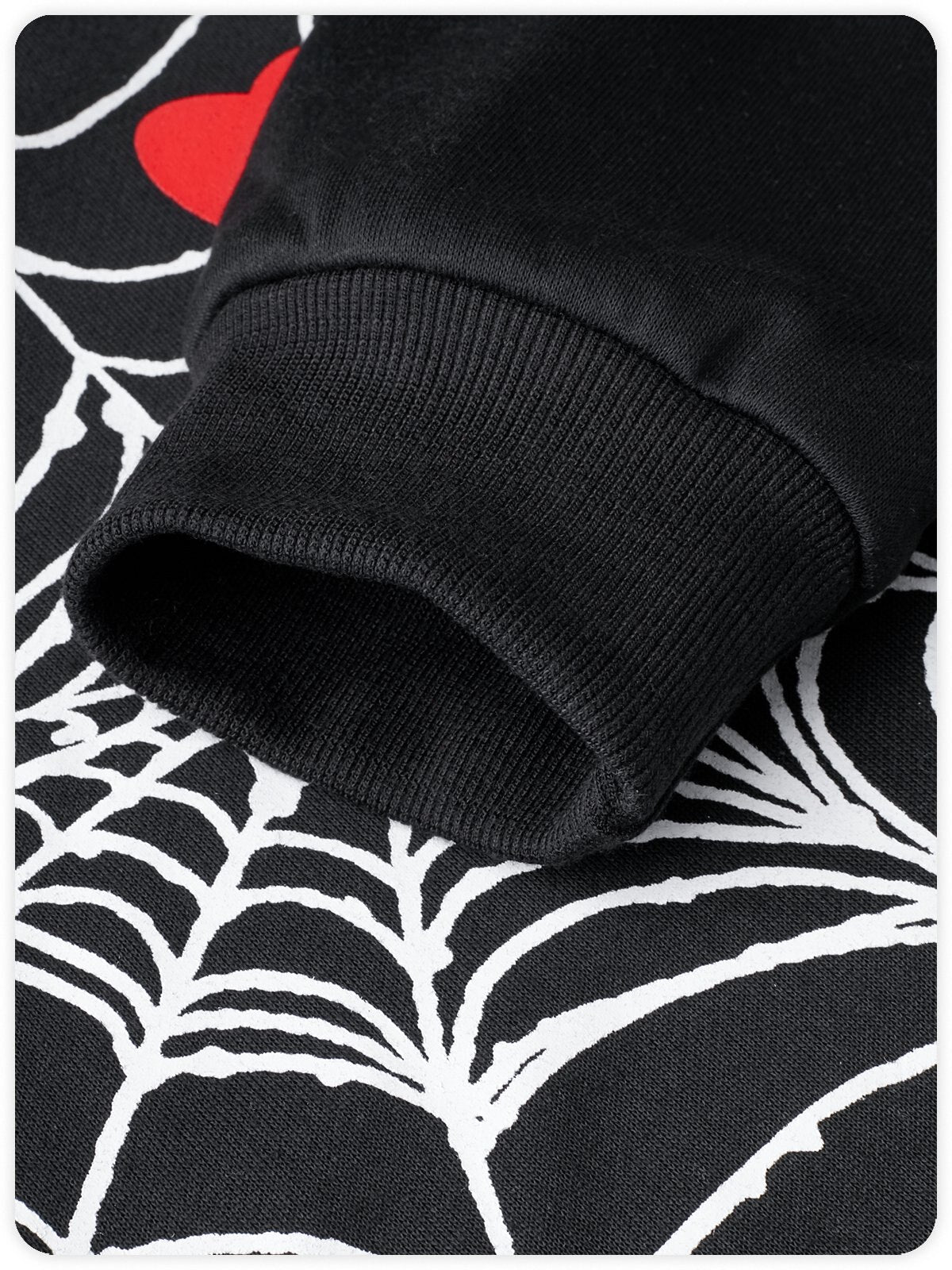Spider Heart Crop Top Sweater