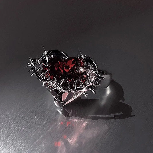 Spined Heart Rings