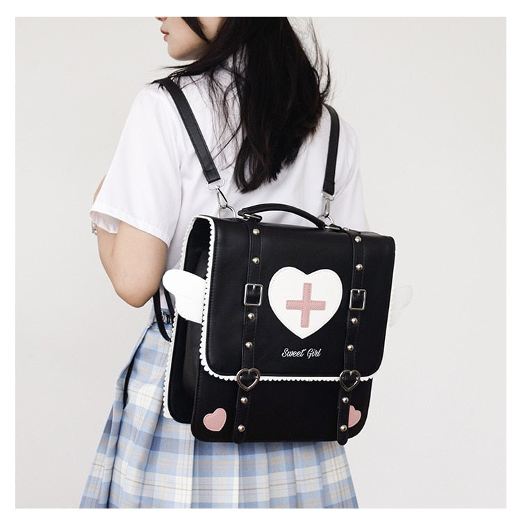 Wing Heart Cross Backpack