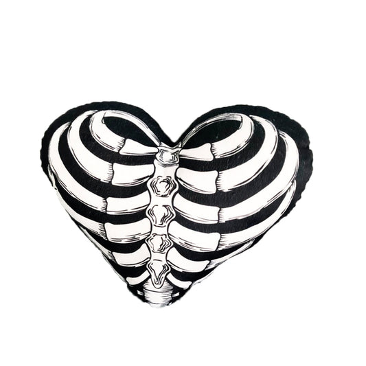 Skull Heart Pillow