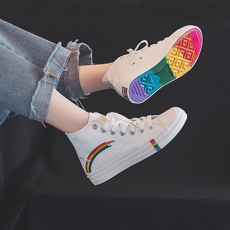 Walking On A Rainbow Sneakers