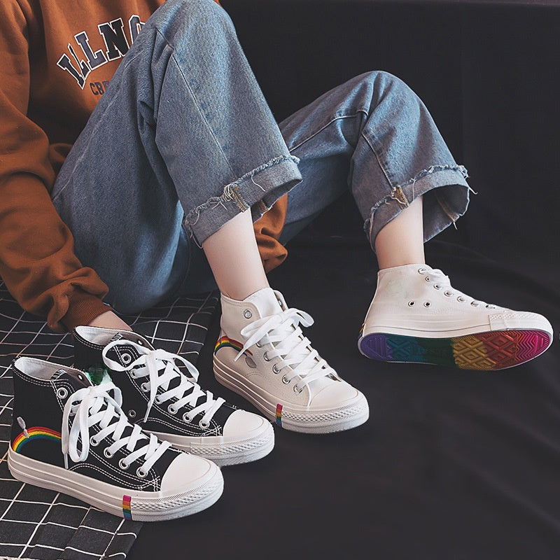 Walking On A Rainbow Sneakers