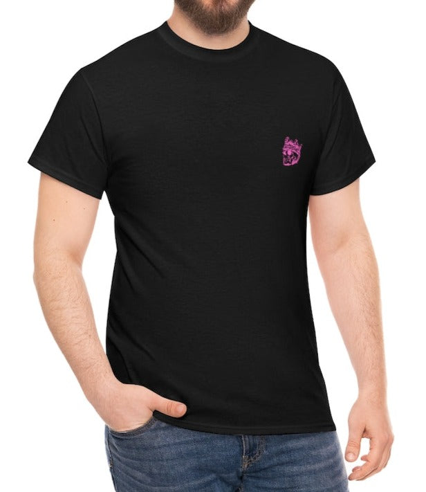 Pink Logo Black T-Shirt